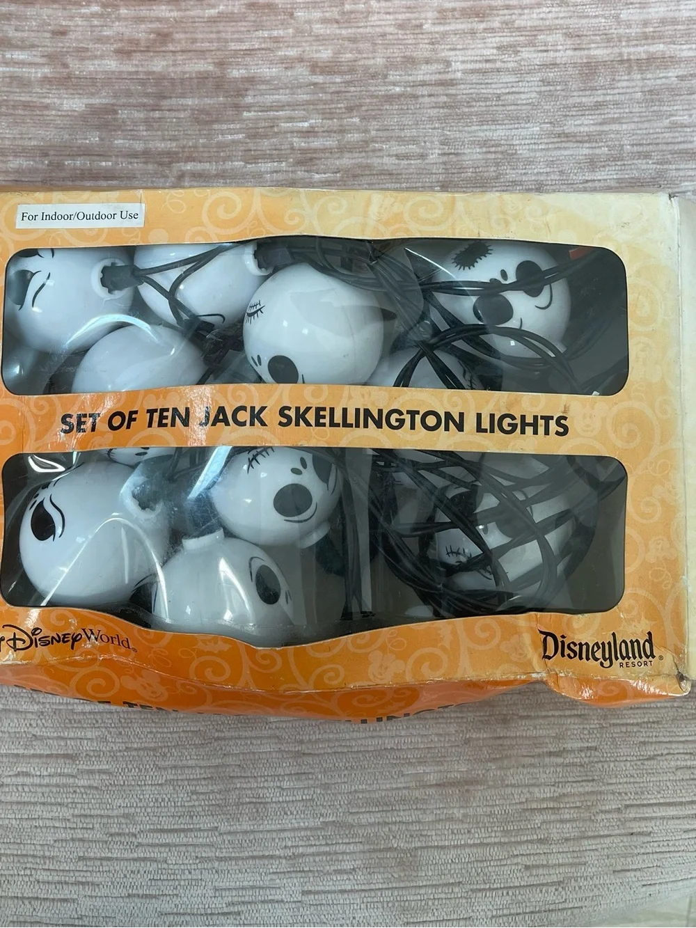 Nightmare Before Christmas Jack Skeleton Lights (2) Sets of 10 Lights See Pics